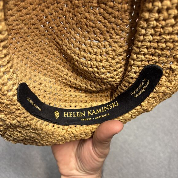 Helen Kaminski - Australia 100% Raffia Woven Handmade Wide Brim Sun Hat Natural Zuri Raffia Sun Hat - Natural - Round Crown | Helen Kaminski US main image 4